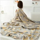 GobekUsa Cotton Gauze Boho Throw Blanket - Cozy Bedspread & Sofa Cover
