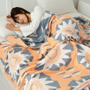 GobekUsa Cotton Gauze Boho Throw Blanket - Cozy Bedspread & Sofa Cover