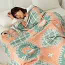 GobekUsa Cotton Gauze Boho Throw Blanket - Cozy Bedspread & Sofa Cover