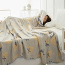 GobekUsa Cotton Gauze Boho Throw Blanket - Cozy Bedspread & Sofa Cover
