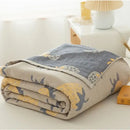 GobekUsa Cotton Gauze Boho Throw Blanket - Cozy Bedspread & Sofa Cover