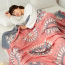 GobekUsa Cotton Gauze Boho Throw Blanket - Cozy Bedspread & Sofa Cover
