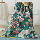GobekUsa Cotton Gauze Peacock Bath Towel - Soft, Skin-Friendly, Quick Dry - 90x180cm