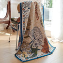GobekUsa Cotton Gauze Peacock Bath Towel - Soft, Skin-Friendly, Quick Dry - 90x180cm