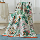 GobekUsa Cotton Gauze Peacock Bath Towel - Soft, Skin-Friendly, Quick Dry - 90x180cm