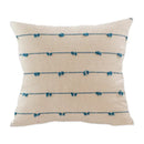 Cotton stripe jacquard cushion cover set blue & yellow living room by Decorbites
