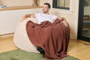 Seed Stitch Cotton Throw Blanket