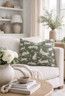 Cottontails Pillow Cover in Sage Green, Schumacher Textiles