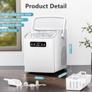 Countertop Ice Maker,Portable Ice Machine with Handle,for Home/Kitchen/Camping/RV Z3424-BLACK