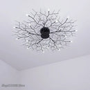 GobekUsa Country Branch Iron Ceiling Light: American Style Living Room Decor Fixture