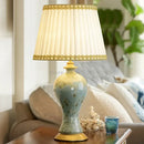 GobekUsa Country Ceramic Table Lamp for Eye Protection, Bedroom Decor & Study