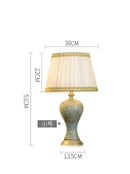 GobekUsa Country Ceramic Table Lamp for Eye Protection, Bedroom Decor & Study