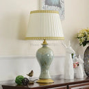 GobekUsa Country Ceramic Table Lamp for Eye Protection, Bedroom Decor & Study
