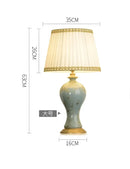 GobekUsa Country Ceramic Table Lamp for Eye Protection, Bedroom Decor & Study
