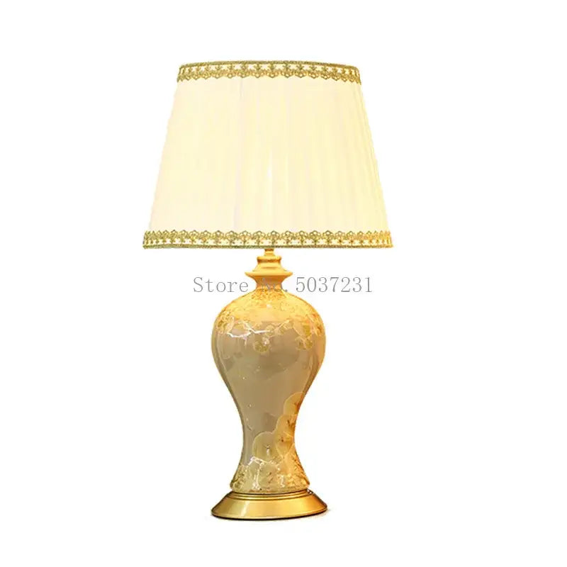 GobekUsa Country Ceramic Table Lamp for Eye Protection, Bedroom Decor & Study, photo 4 of 8