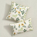 Country floral embroidered cushion cover living room dragonfly pillow by Decorbites