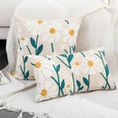 Country floral embroidered cushion cover living room dragonfly pillow by Decorbites