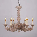 GobekUsa Country French Solid Wood Chandelier for Bedroom, Dining Room, Living Room, and Study