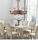 GobekUsa Country French Solid Wood Chandelier for Bedroom, Dining Room, Living Room, and Study