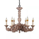 GobekUsa Country French Solid Wood Chandelier for Bedroom, Dining Room, Living Room, and Study