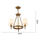 GobekUsa Country Retro Chandelier Fabric Lampshade Ceiling Pendant Light for Home Indoor Decor