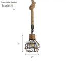 GobekUsa Country Style Dome Cage Restaurant Ceiling Hanging Light
