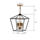 GobekUsa Country Style Iron LED Chandelier for Home Lighting