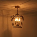 GobekUsa Country Style Iron LED Chandelier for Home Lighting