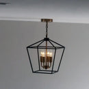 GobekUsa Country Style Iron LED Chandelier for Home Lighting
