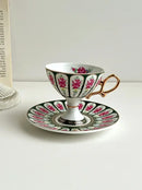 GobekUsa Court Style Latte & Cappuccino Cup Set with Saucer, Tea Cup Set