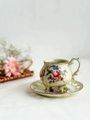 GobekUsa Court Style Latte & Cappuccino Cup Set with Saucer, Tea Cup Set