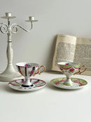 GobekUsa Court Style Latte & Cappuccino Cup Set with Saucer, Tea Cup Set