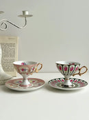 GobekUsa Court Style Latte & Cappuccino Cup Set with Saucer, Tea Cup Set