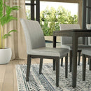 Cove Upholstered Side Chairs, Gray & Black