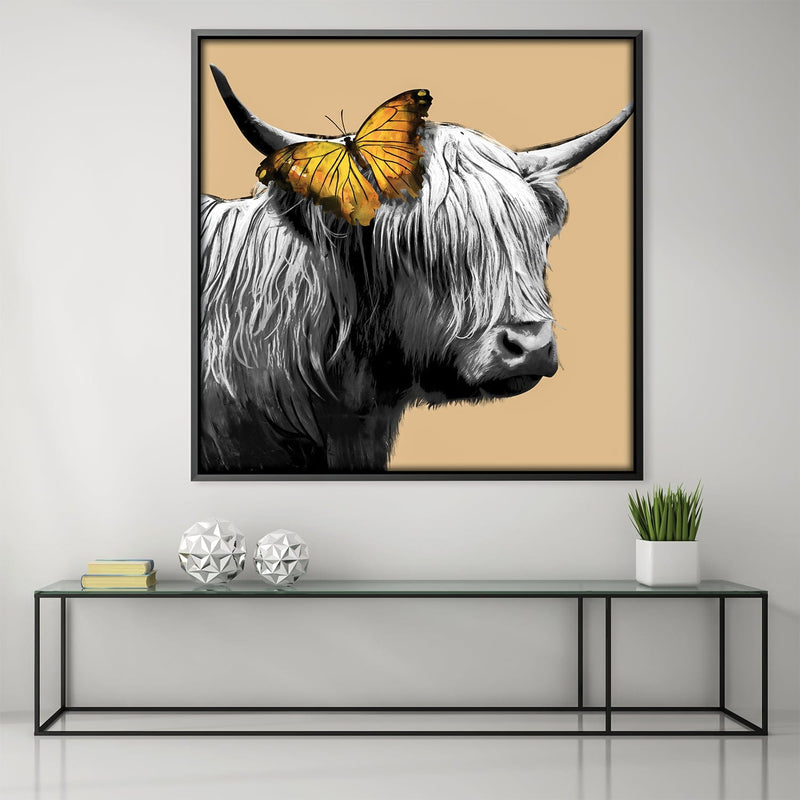 Cows and Butterfly Canvas