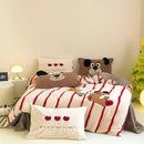 GobekUsa Cozy Autumn Winter King Size Duvet Set with Velvet Blanket Cover