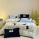 GobekUsa Cozy Autumn Winter King Size Duvet Set with Velvet Blanket Cover