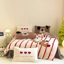 GobekUsa Cozy Autumn Winter King Size Duvet Set with Velvet Blanket Cover
