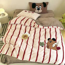 GobekUsa Cozy Autumn Winter King Size Duvet Set with Velvet Blanket Cover