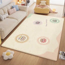 GobekUsa Cartoon Ball Print Cozy Carpet: Anti-Slip, Stain-Resistant Bedside Rug