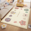 GobekUsa Cartoon Ball Print Cozy Carpet: Anti-Slip, Stain-Resistant Bedside Rug