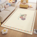 GobekUsa Cartoon Ball Print Cozy Carpet: Anti-Slip, Stain-Resistant Bedside Rug