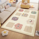 GobekUsa Cartoon Ball Print Cozy Carpet: Anti-Slip, Stain-Resistant Bedside Rug