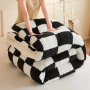 GobekUsa Cozy Checkerboard Winter Blanket - Super Thick & Soft Cashmere Duvet Comforter