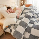 GobekUsa Cozy Checkerboard Winter Blanket - Super Thick & Soft Cashmere Duvet Comforter