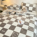 GobekUsa Cozy Checkered Fleece Blanket for All Seasons