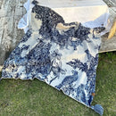 GobekUsa Cozy Chinese Ink Knit Blanket for All Seasons - Soft Sofa and Bed Cover