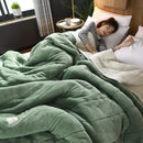 GobekUsa Cozy Coral Fleece Double Blanket for Beds - Super Soft Plush Quilt