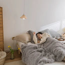 GobekUsa Cozy Faux Fur Throw Blanket for All Seasons