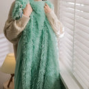 GobekUsa Cozy Faux Fur Throw Blanket for All Seasons